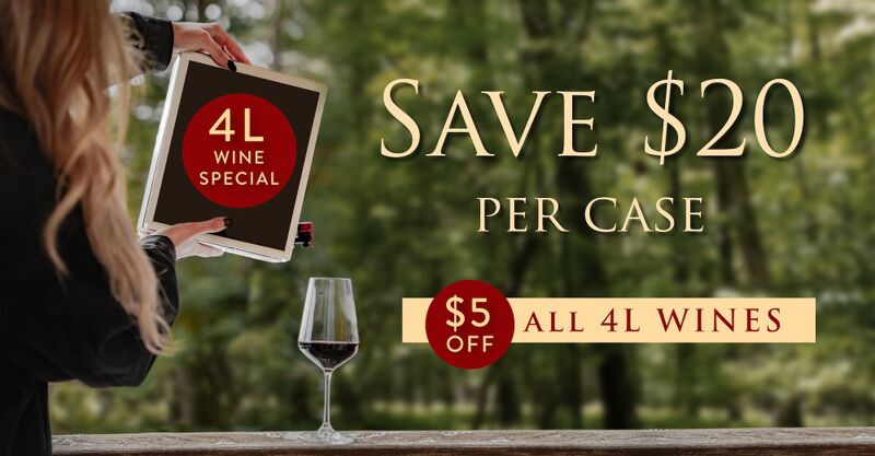 $5 OFF on 4 Litre Wines Special