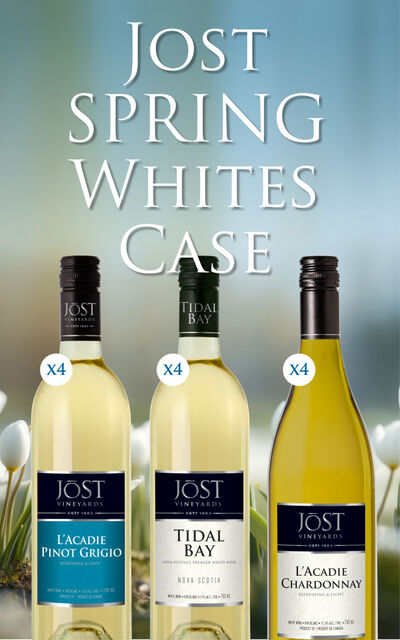 Jost Spring Whites Wine Case 12-Pack ~ Includes Jost L'Acadie Pinot Grigio, Tidal Bay, L'Acadie Pinot Grigio