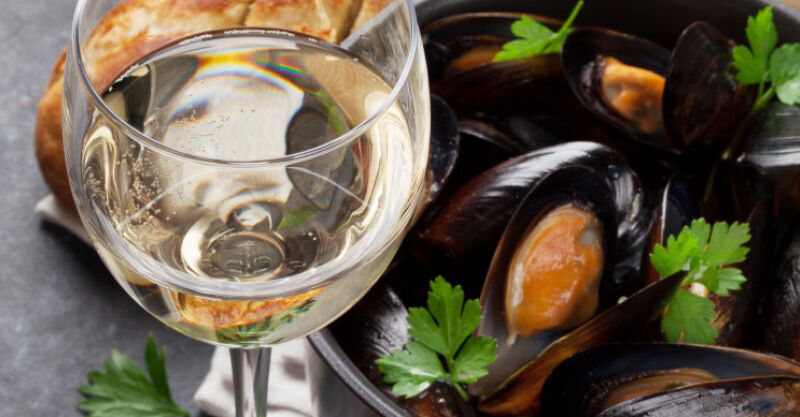 Classic Nova Scotia Mussels Steamed in White Wine